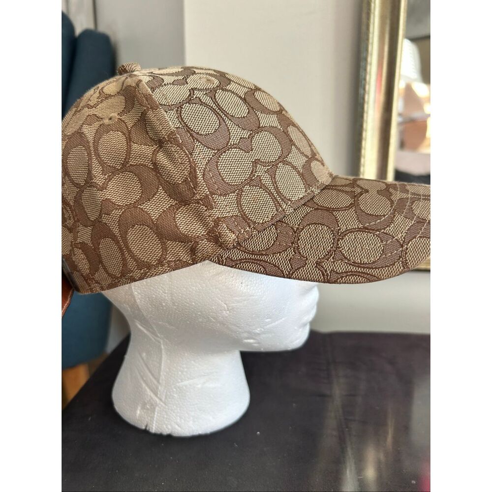 Coach Limited Edition Men's Cap Brown Adjustable Size Authentic Logo - Picture 2 of 5